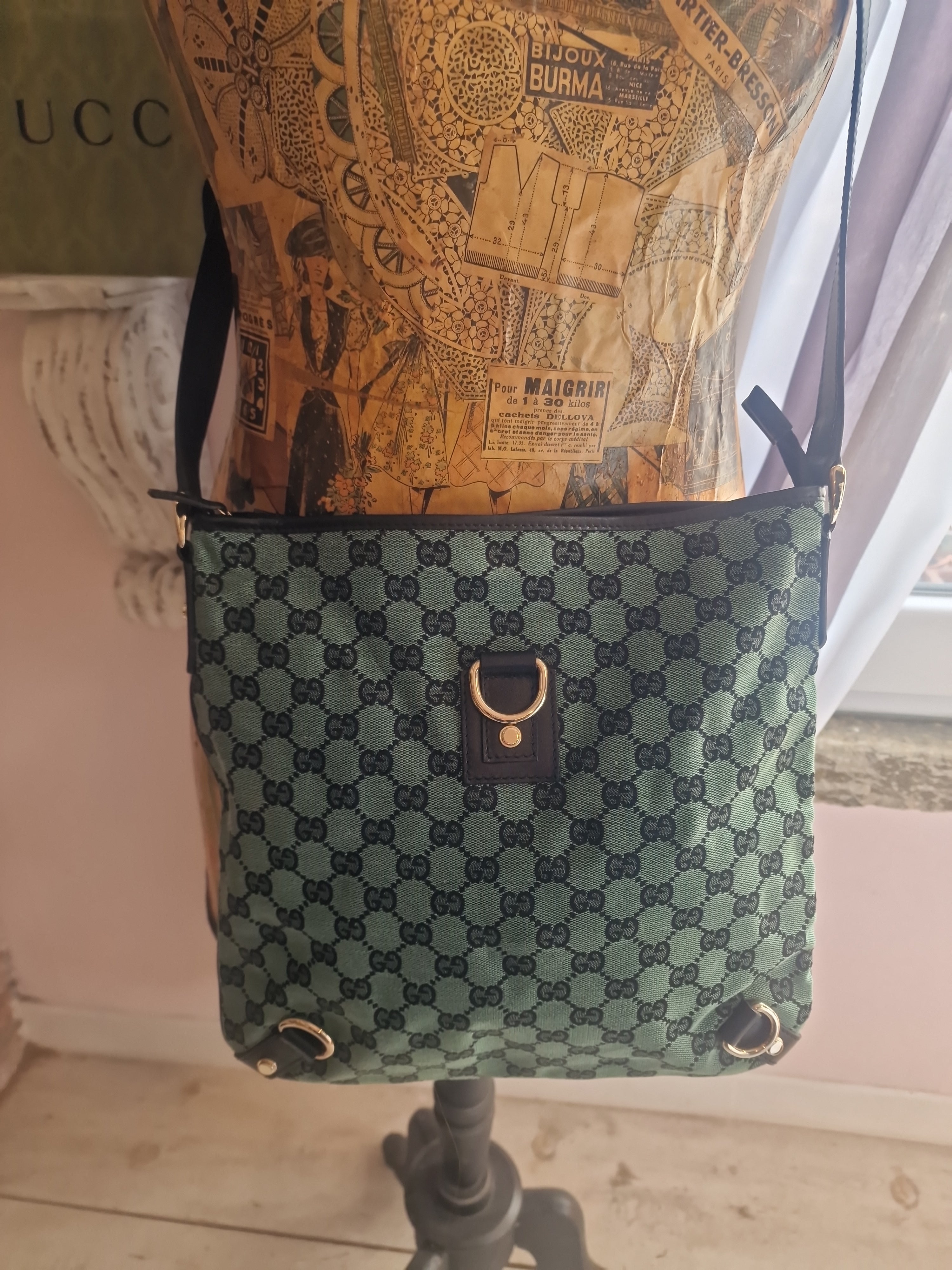 Borsa tracolla Gucci Verde D-RING